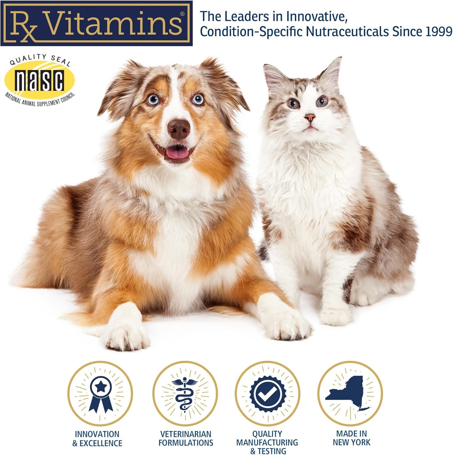 Veterinarian Formulated Probiotic Powder for Dogs & Cats - Supports Bowel & Digestive Health - Rx Vitamins for Pets Nutrigest 132g