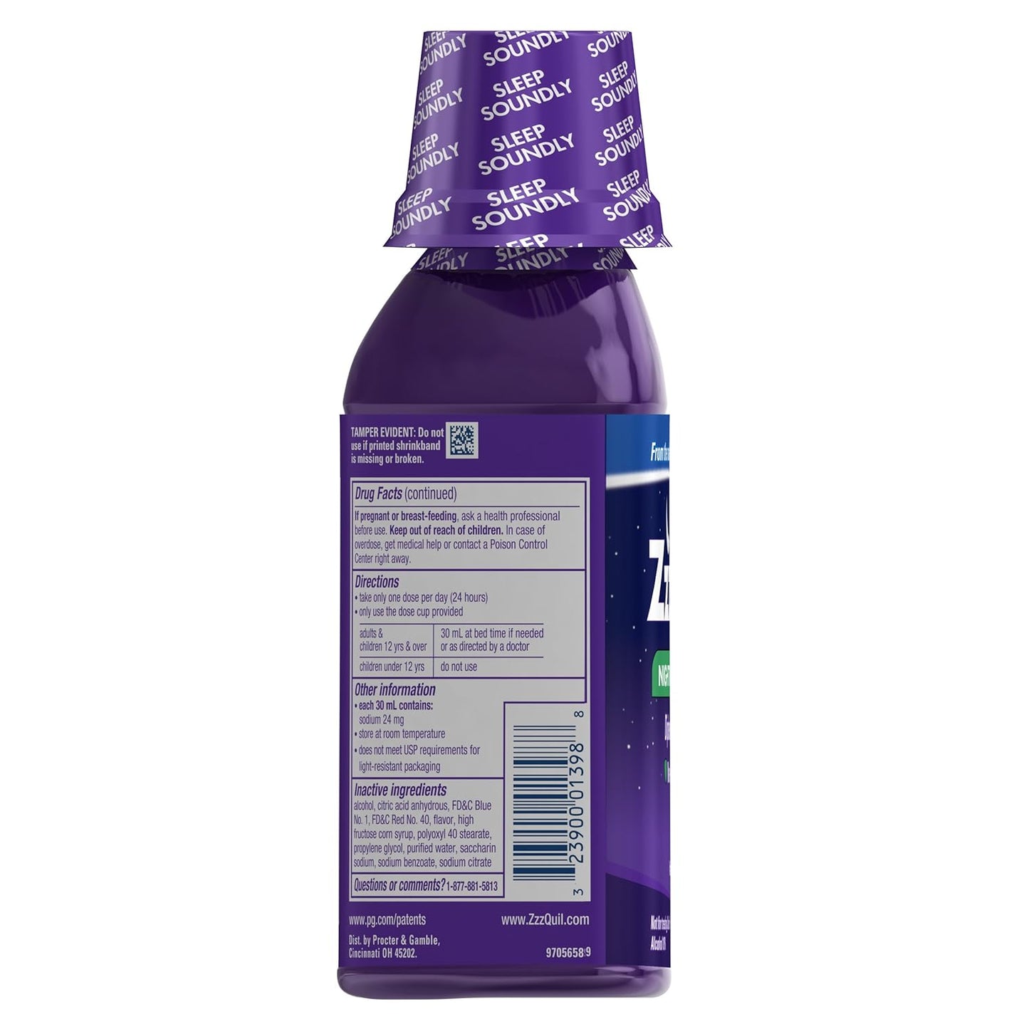 Vicks ZzzQuil Nighttime Sleep-Aid Liquid - Berry Flavor - 12 Fl Oz - Warming Formula