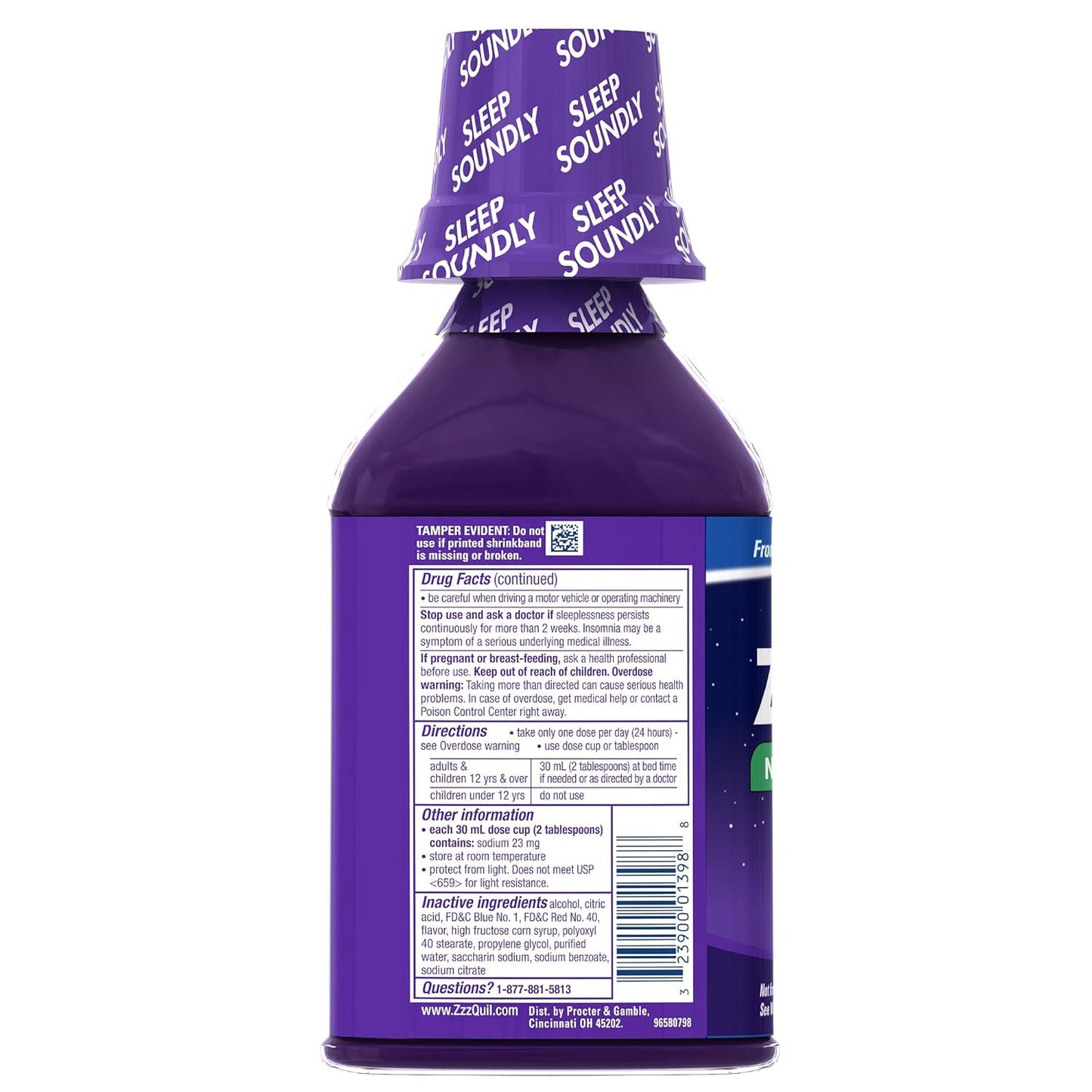 Vicks ZzzQuil Nighttime Sleep-Aid Liquid - Berry Flavor - 12 Fl Oz - Warming Formula