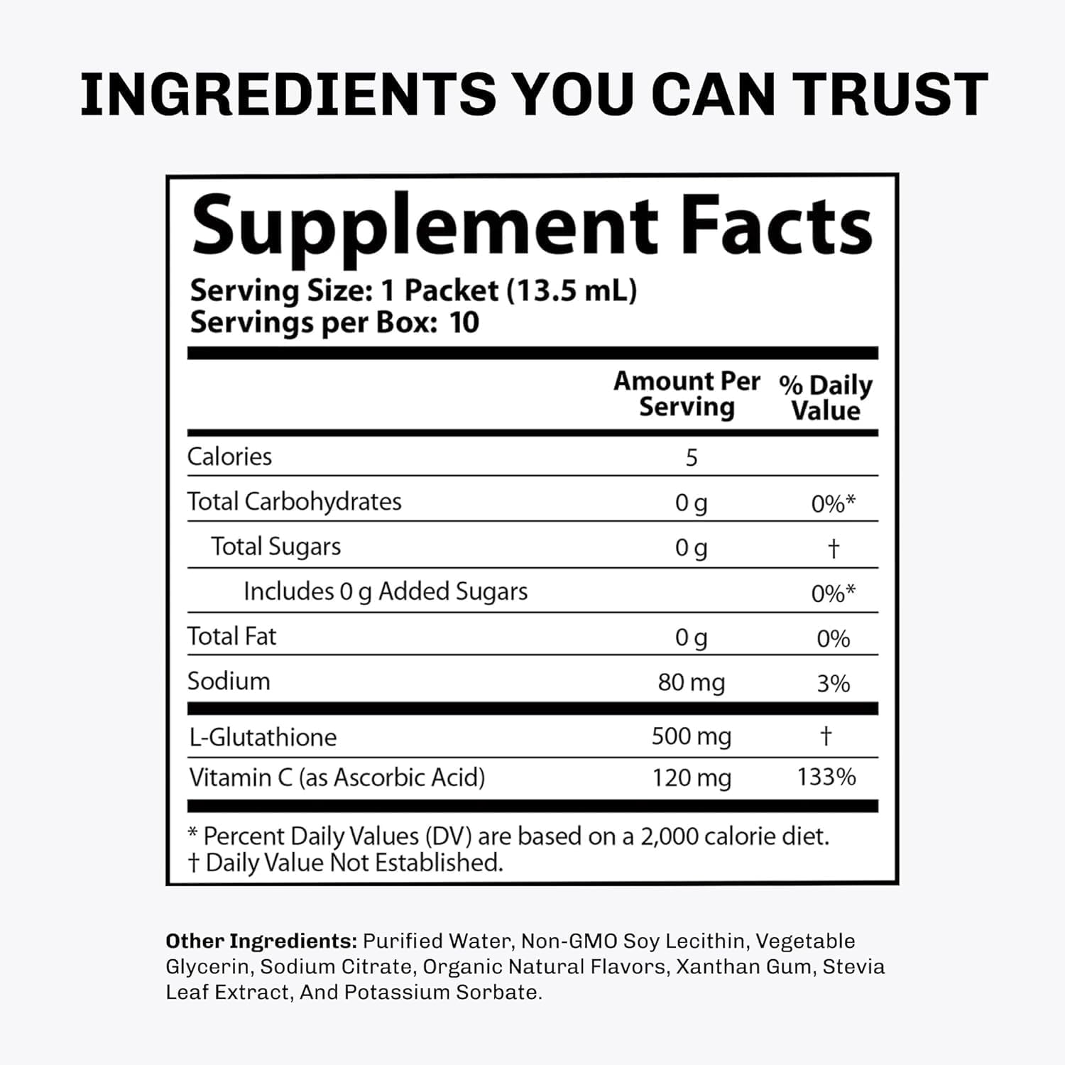 Vida Lifescience Aurora Nutrascience Micro-Liposomal Liquid Glutathione - Immune Support & Antioxidant - 500mg, 10 Packets