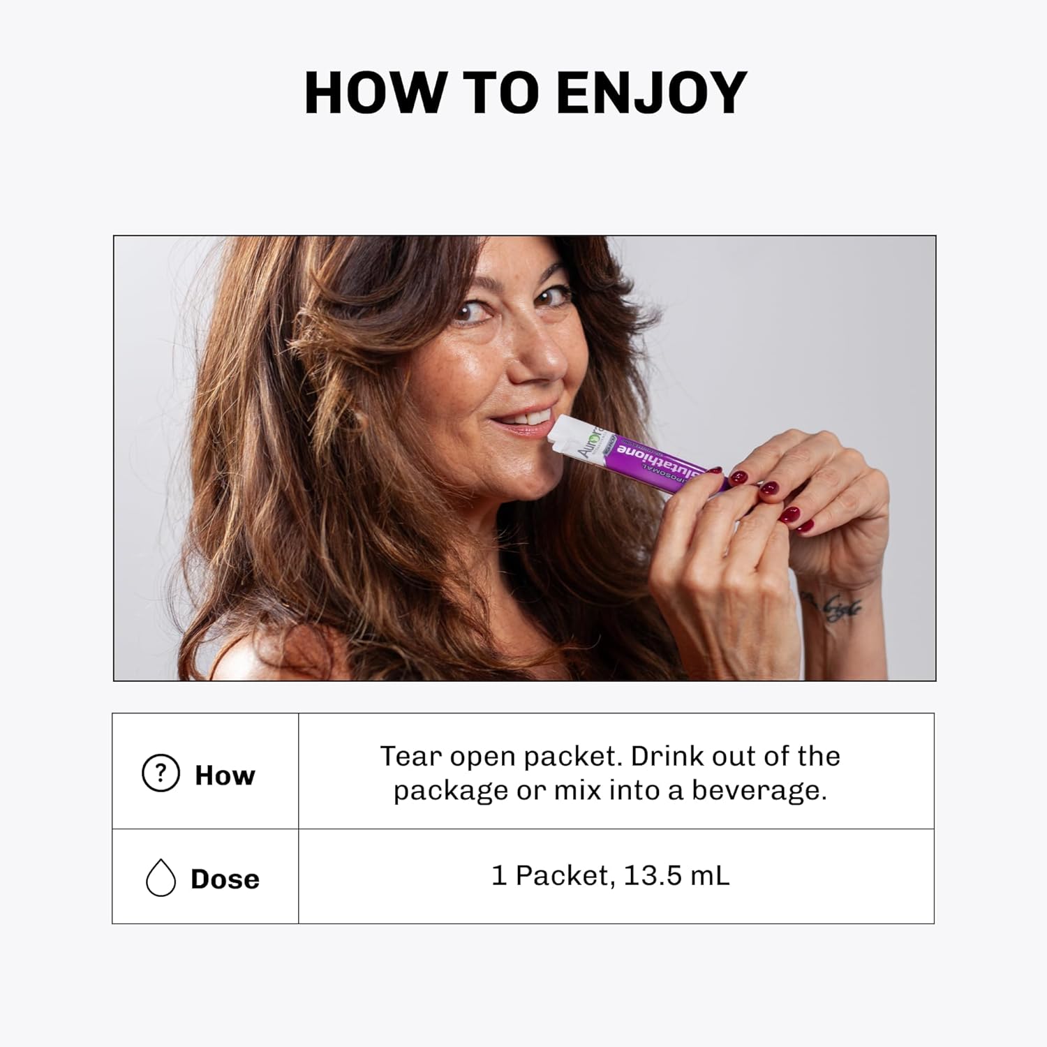 Vida Lifescience Aurora Nutrascience Micro-Liposomal Liquid Glutathione - Immune Support & Antioxidant - 500mg, 10 Packets