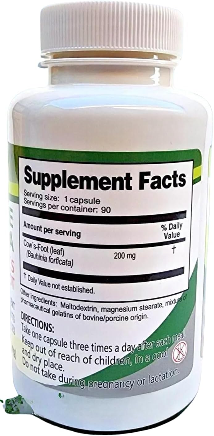 vidaherbal Natural Pata de Vaca (Cows Foot Herb) Natural Superfood 90 capsules- (500 mg)