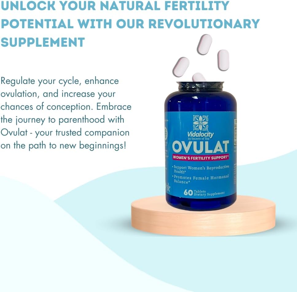 Vidalocity Women's Fertility Support Capsules - Natural Blend with D-Chiro-Inositol & Folate - Hormonal Balance - 60 Veg Caps