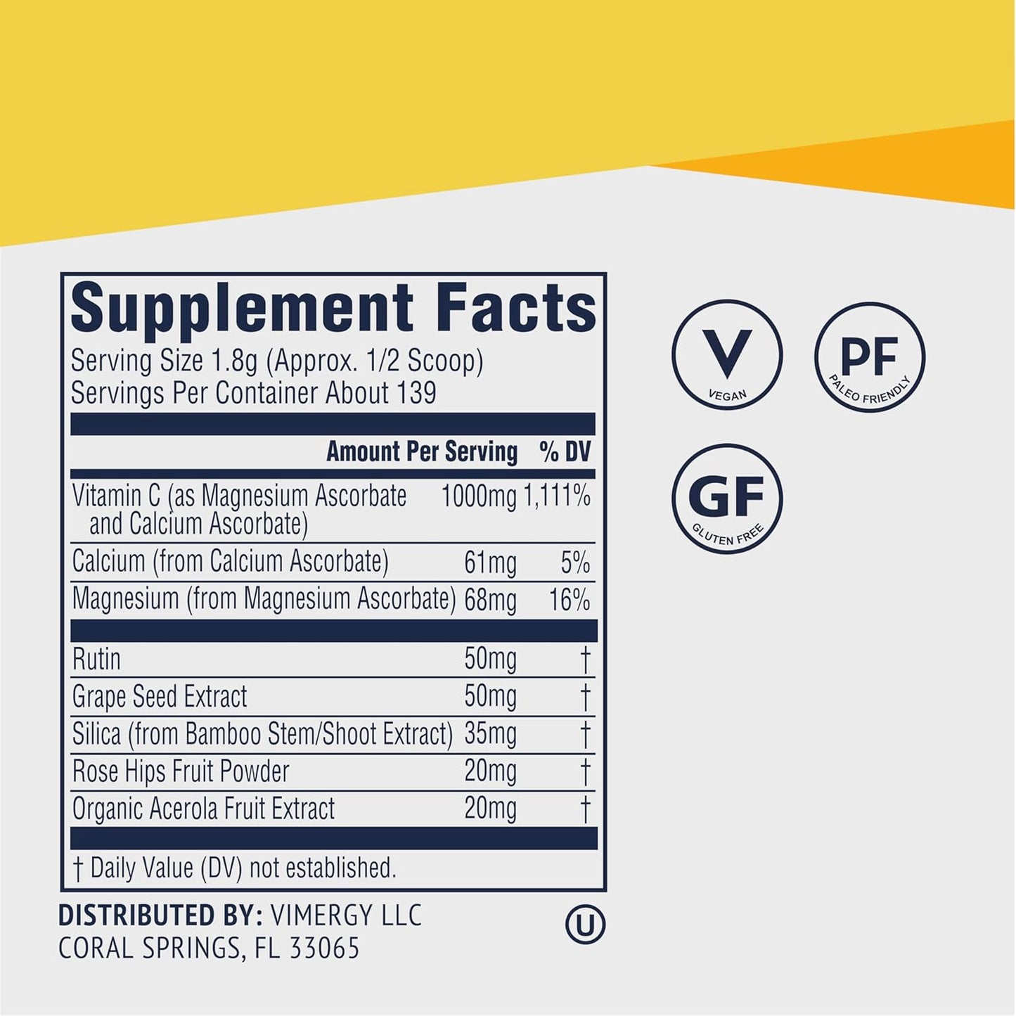 Vimergy MSM Capsules (120 Count) and Micro-C Immune Power Powder - 250g