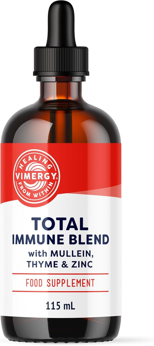 Vimergy Total Immune Support Drops - Fast-Absorbing All-Season Blend with Zinc, Thyme, and Mullein - Non-GMO, Vegan, USDA Organic - 57 Servings