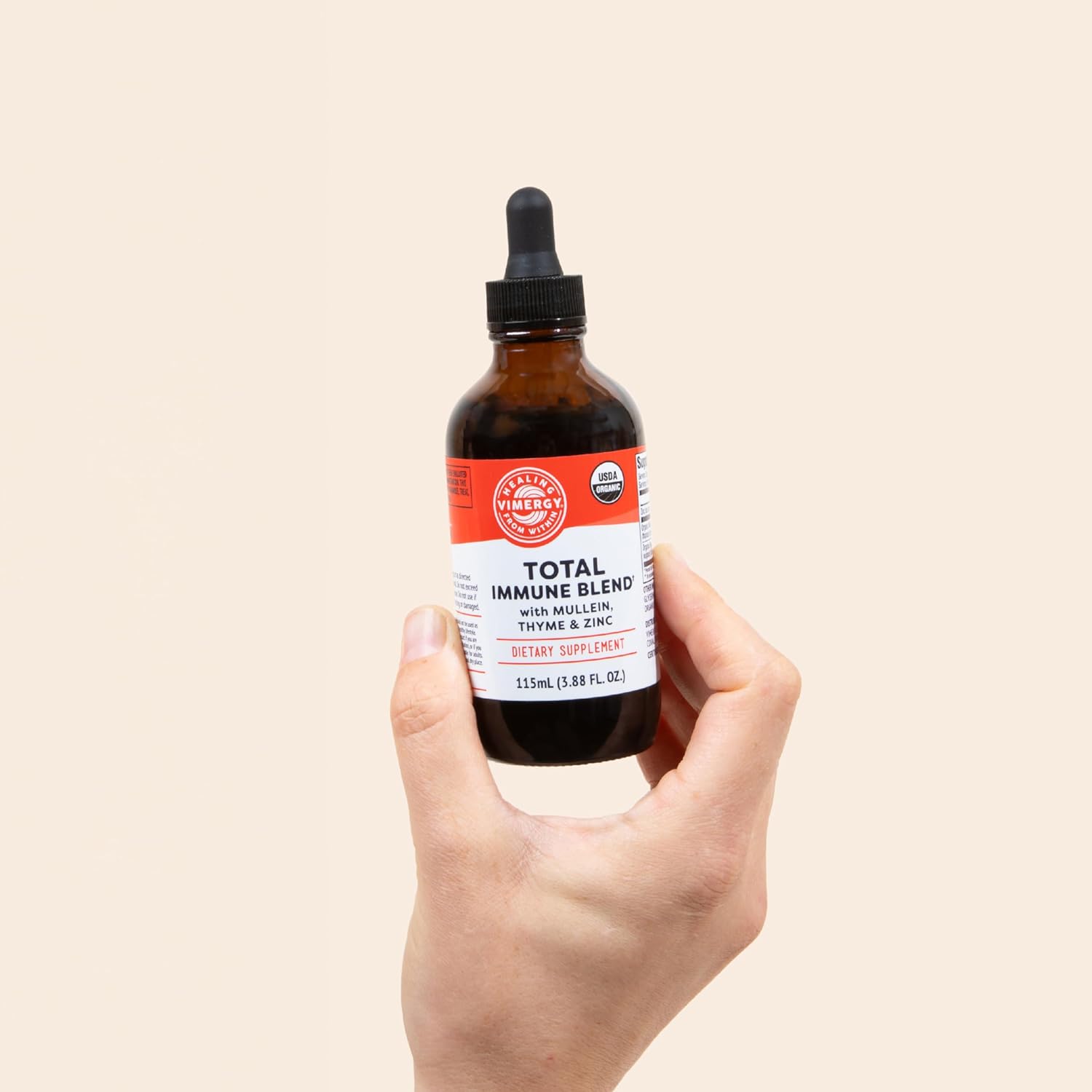 Vimergy Total Immune Support Drops - Fast-Absorbing All-Season Blend with Zinc, Thyme, and Mullein - Non-GMO, Vegan, USDA Organic - 57 Servings