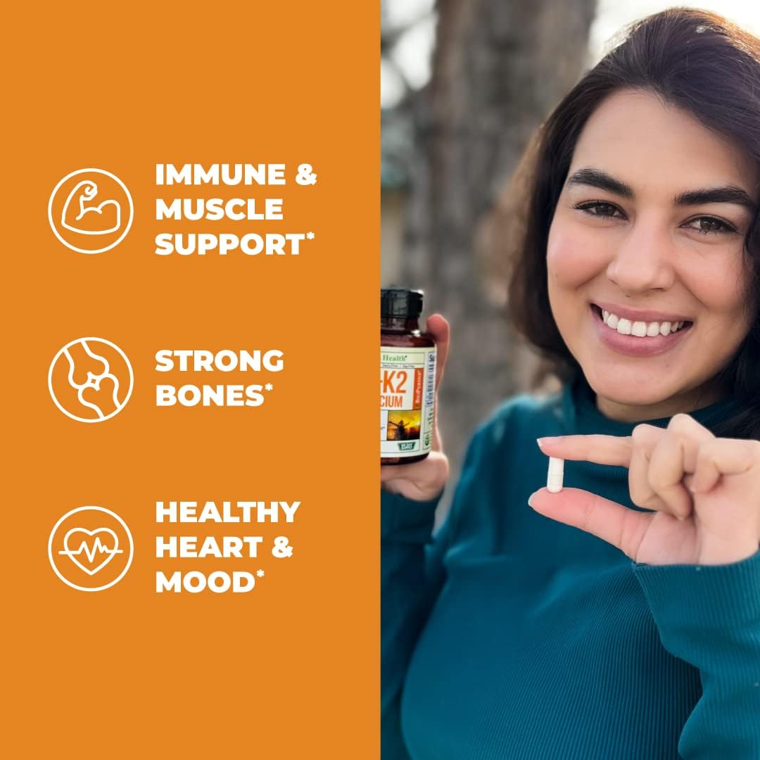 Vimerson Health Vitamin D3 K2 & Calcium Supplement with BioPerine - Immune, Bone, Heart Health - 60 Capsules