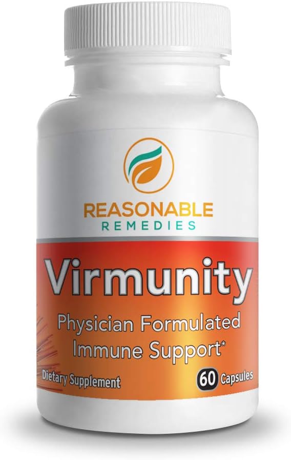 Virmunity Immune Support Supplement - 60 Capsules with Vitamin C, E, Selenium, Zinc, Antioxidants, NAC, Probiotics - Adults
