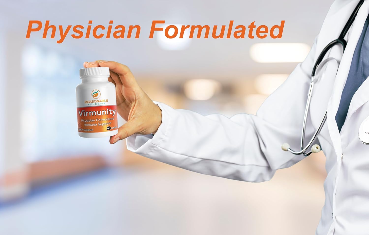 Virmunity Immune Support Supplement - 60 Capsules with Vitamin C, E, Selenium, Zinc, Antioxidants, NAC, Probiotics - Adults