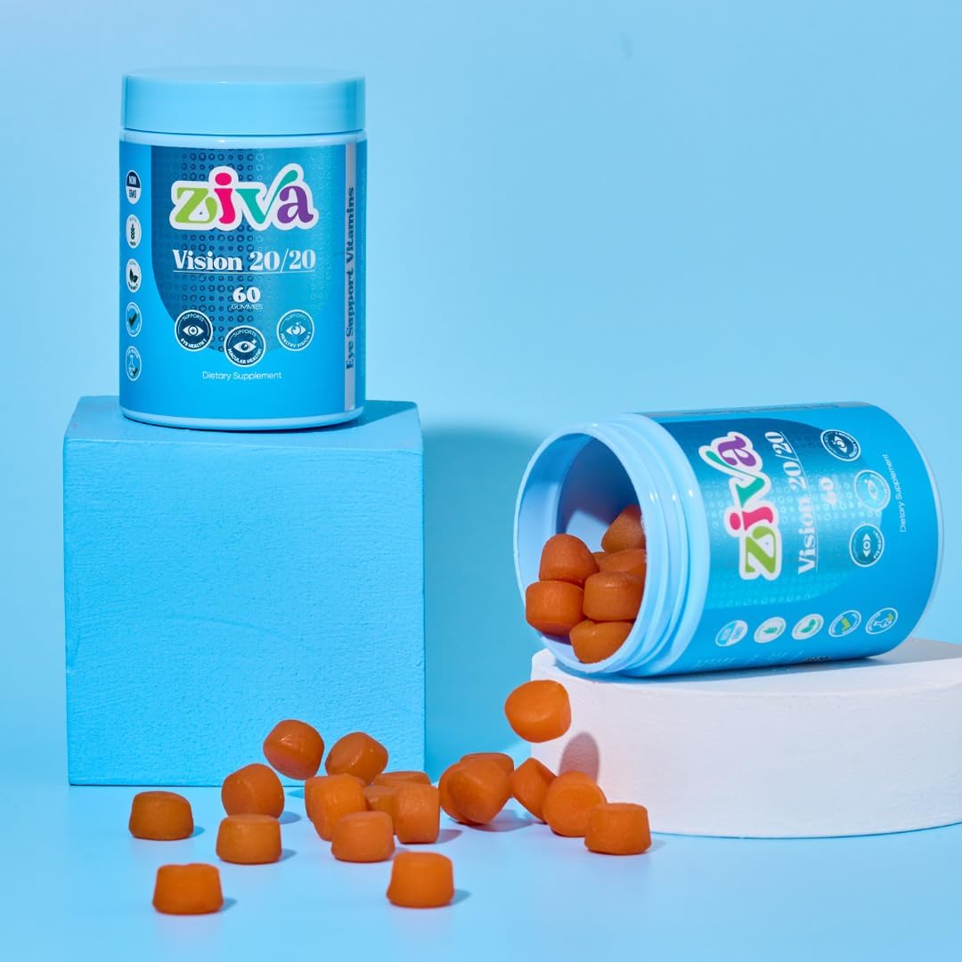 Vision 20/20 ZIVA Eye Health Gummies with Lutein & Zeaxanthin - Vitamin Supplement for Eye Health