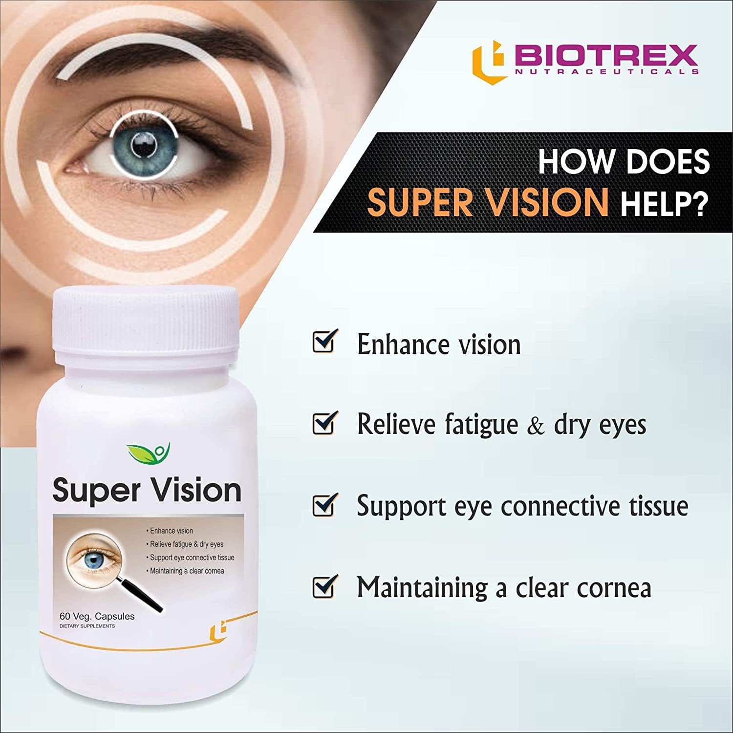 Vision Boost Supplement | Enhance Your Vision Naturally | 60 Capsules