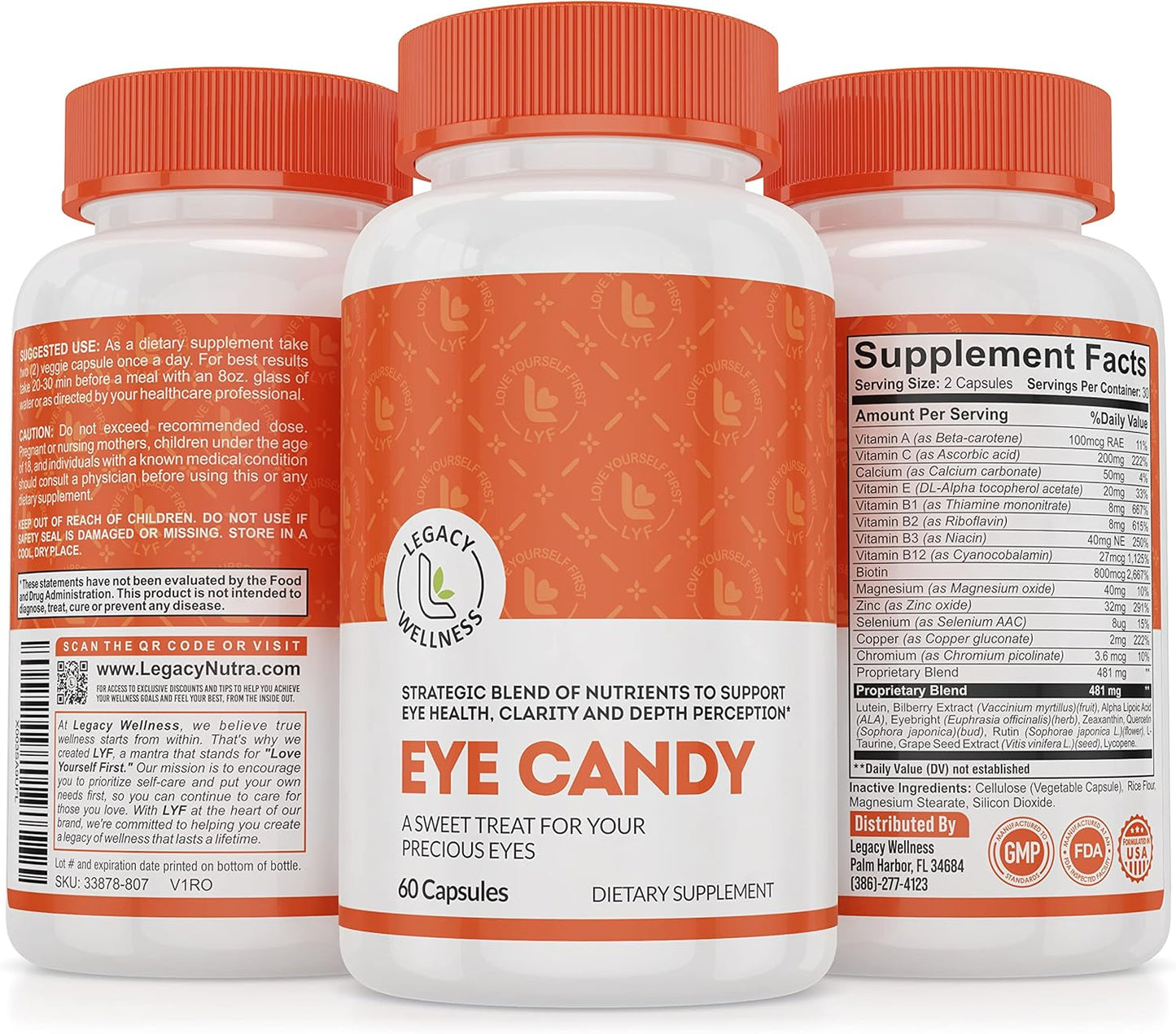 Vision Health Support Eye Vitamins with Lutein, Zeaxanthin, and Essential Minerals for Aging Adults - Reduce Eye Strain and Dryness with Nutrient-Rich Supplements
