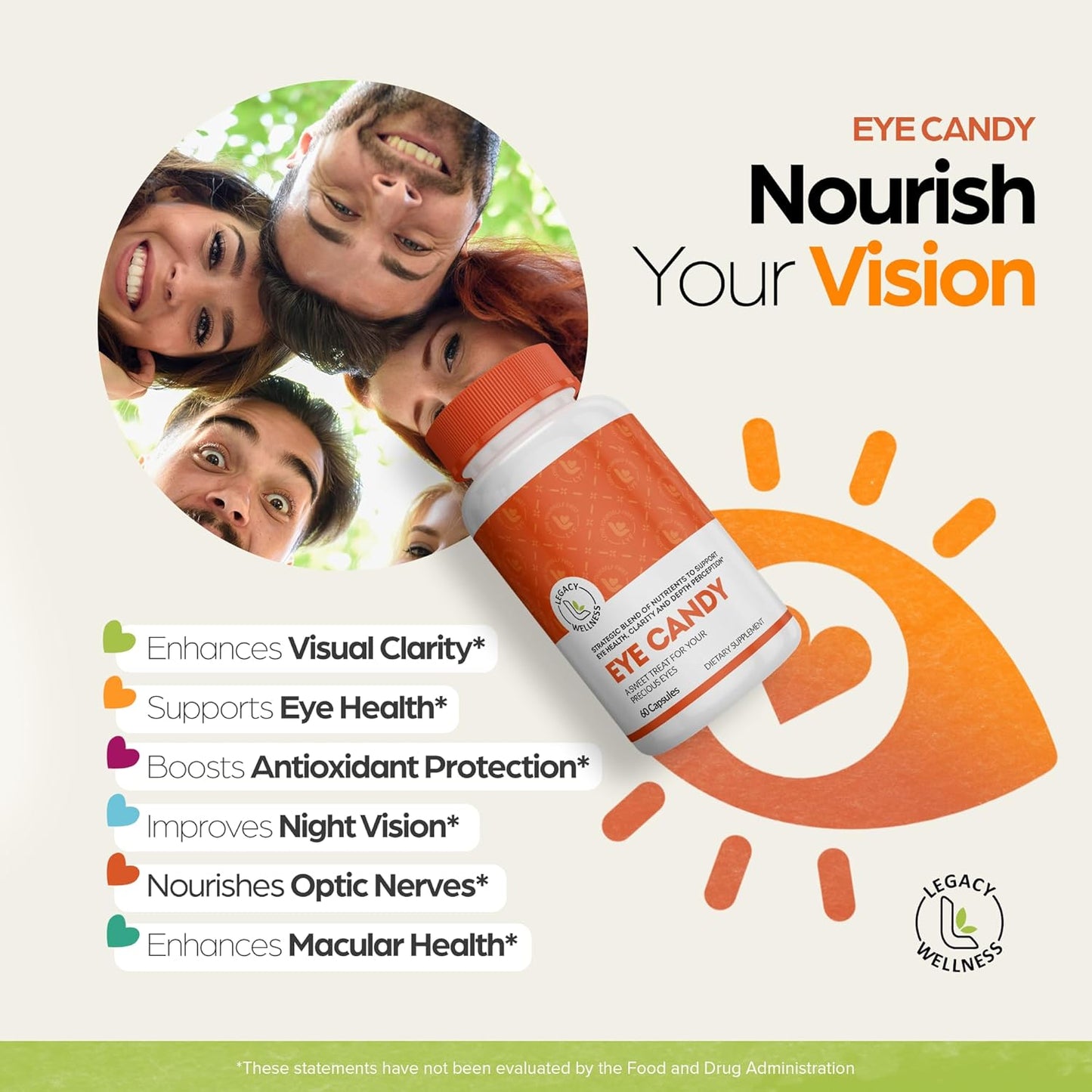 Vision Health Support Eye Vitamins with Lutein, Zeaxanthin, and Essential Minerals for Aging Adults - Reduce Eye Strain and Dryness with Nutrient-Rich Supplements