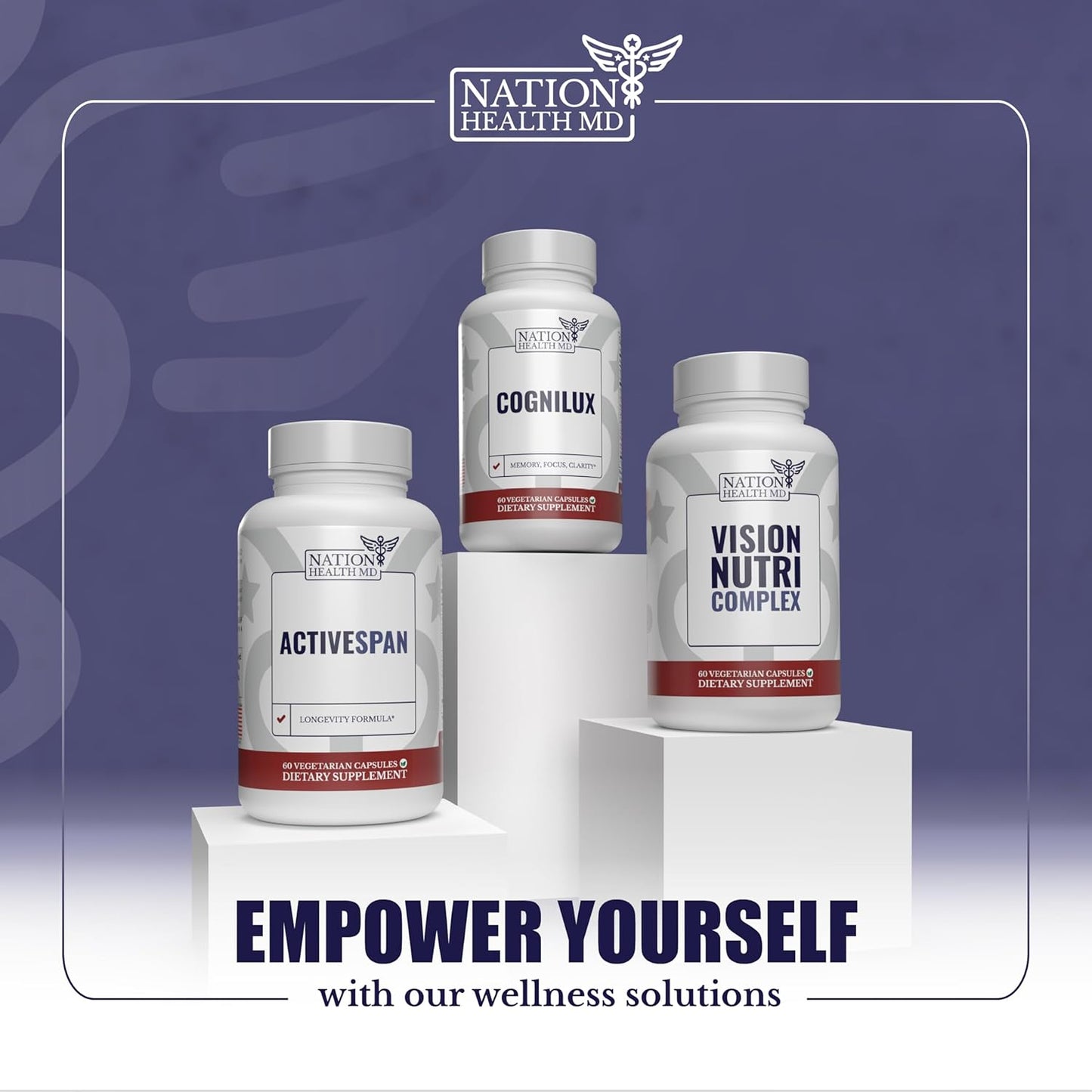 Vision Nutri Complex - Eye Vitamins with Lutein & Bilberry for Men & Women - 60 Capsules - Promotes Eye and Vision Health