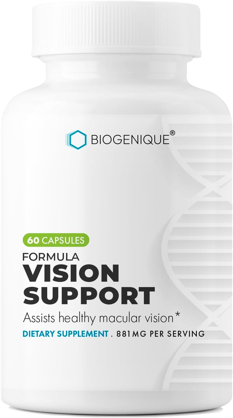 Vision Support Supplement with Lutein, Lycopene, Vitamins & Minerals - 60 Capsules - Made in USA - Non-GMO, Gluten Free - Eye & Vision Health