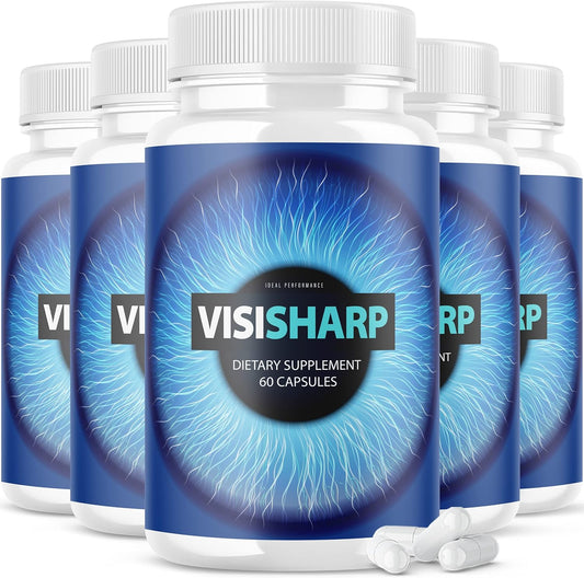 Visisharp Advanced Eye Health Formula (5 Pack) - 300 Capsules Eye Pills Supplement for Ideal Performance