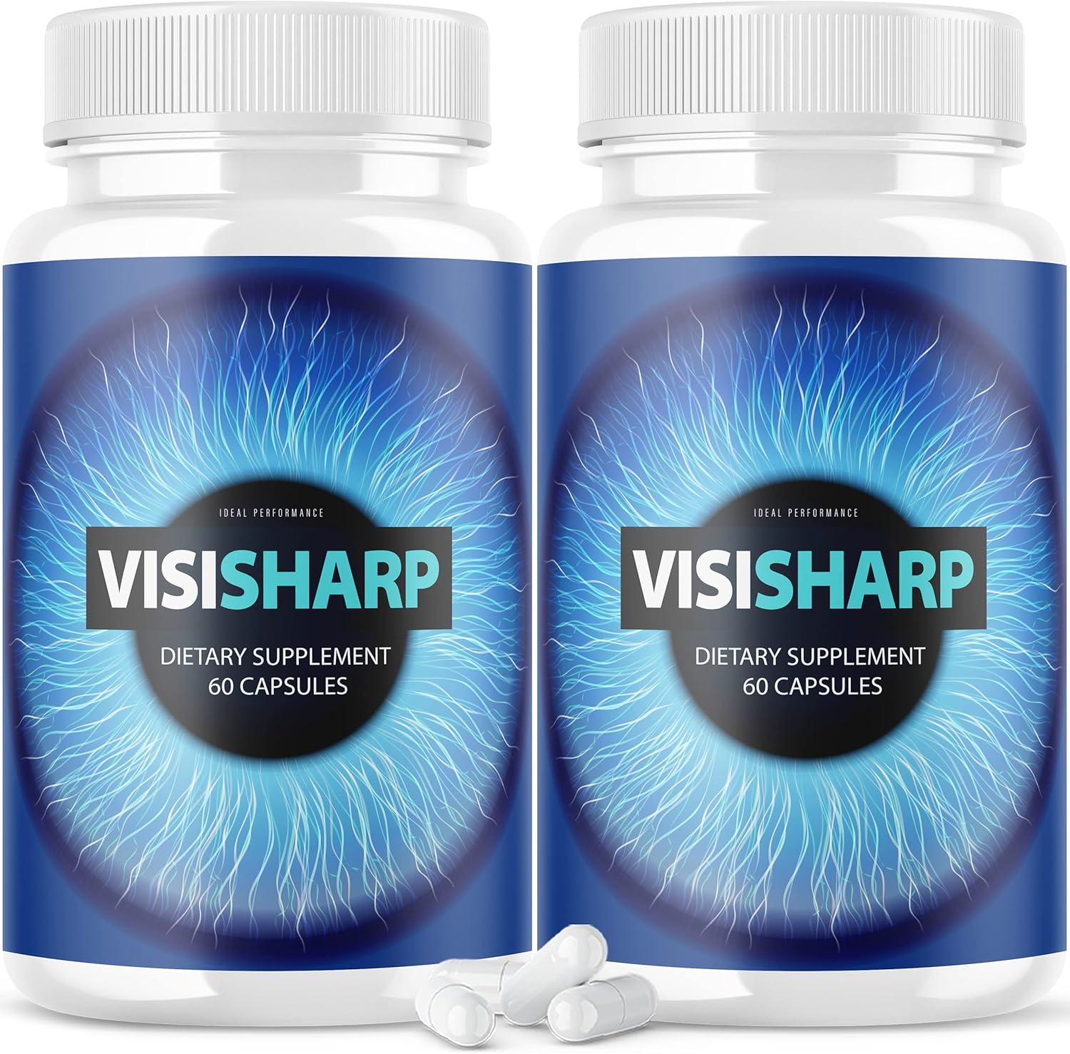 VisiSharp Advanced Eye Health Formula Pills - 2 Pack (120 Capsules) - Ideal Performance Eye Supplement