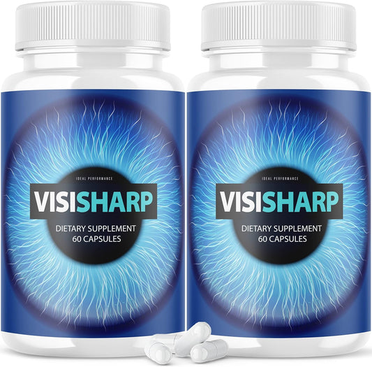 VisiSharp Advanced Eye Health Formula Pills - 2 Pack (120 Capsules) - Ideal Performance Eye Supplement