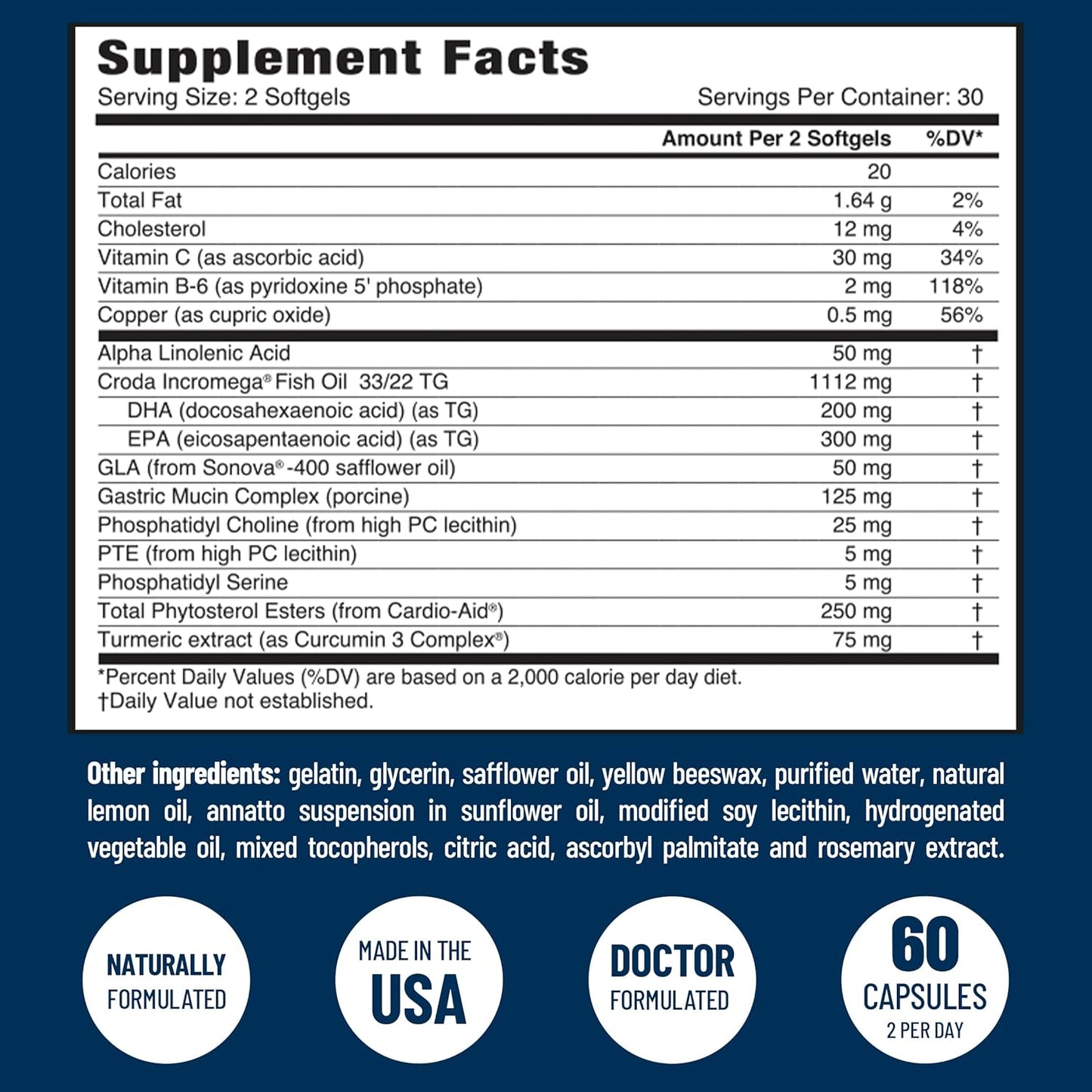 VisiVite Dry Eye Relief Quench+ Eye Vitamins with Omega 3 Fish Oil - 60 Softgels for Dry Eyes - EPA and DHA Supplement