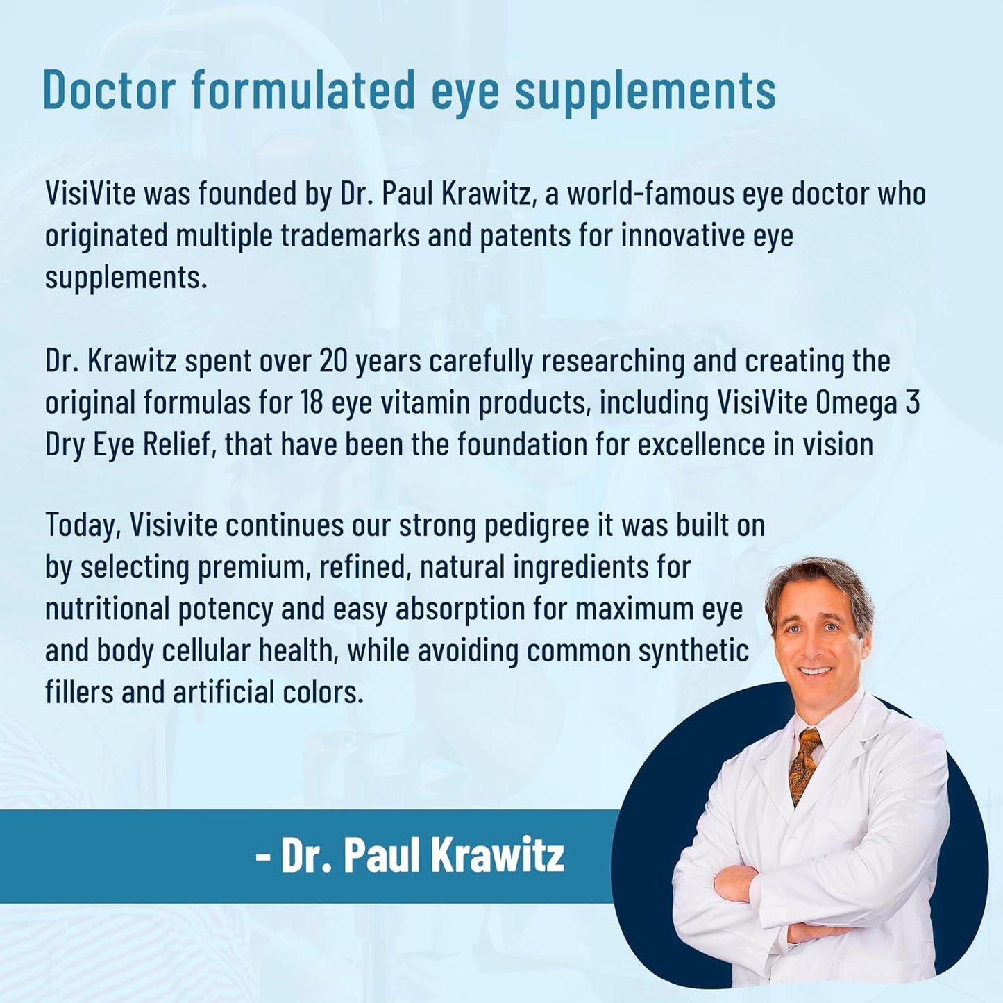 VisiVite Dry Eye Relief Quench+ Eye Vitamins with Omega 3 Fish Oil - 60 Softgels for Dry Eyes - EPA and DHA Supplement