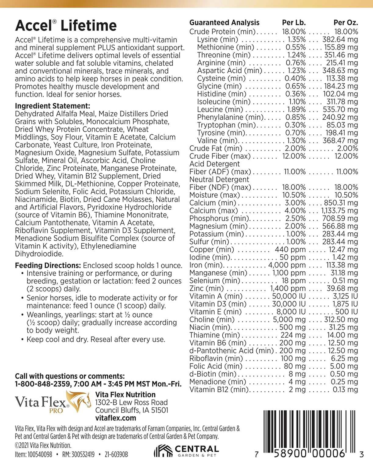 Vita Flex Pro Accel 5 lbs: Lifetime Health & Wellness Formula