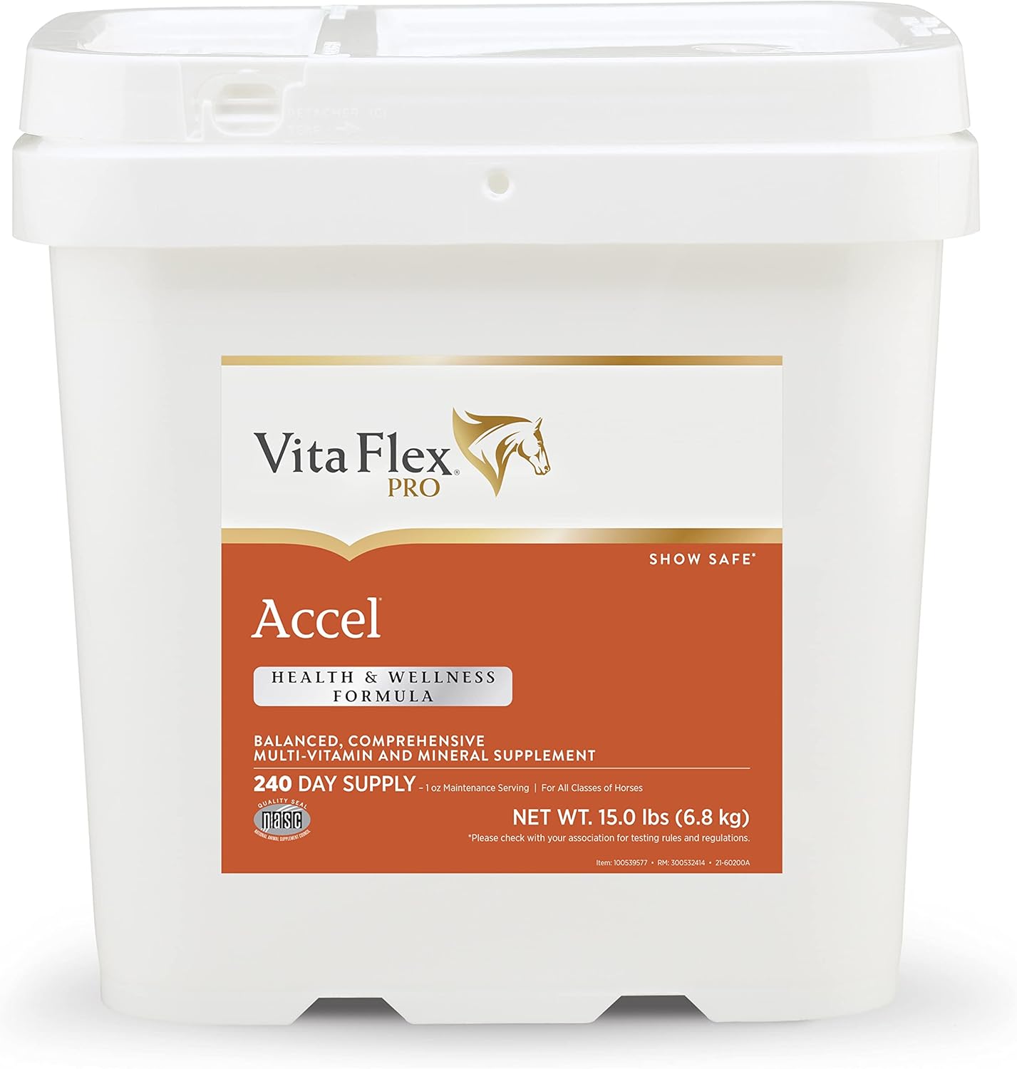 Vita Flex Pro Accel Health & Wellness Formula for Horses, 15 lb, 240-Day Supply