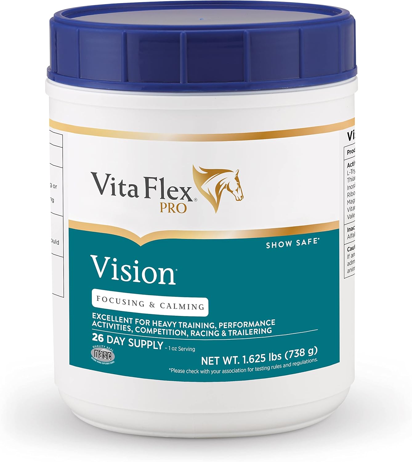 Vita Flex Pro Vision & Focus Horse Calming Supplement - 1.625 lbs, 26-Day Supply