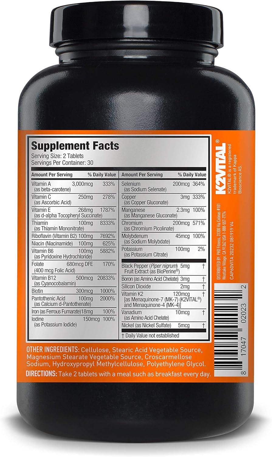 Vita JYM Sports Multivitamin & Mineral Support with Essential Vitamins and Minerals 60 Tablets