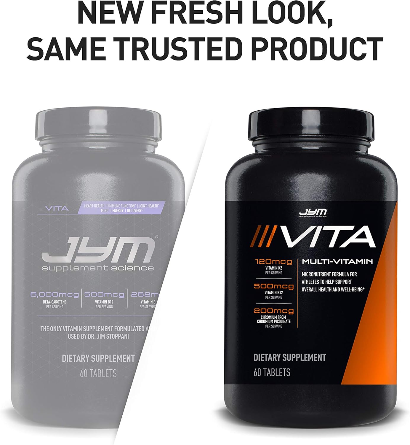 Vita JYM Sports Multivitamin & Mineral Support with Essential Vitamins and Minerals 60 Tablets