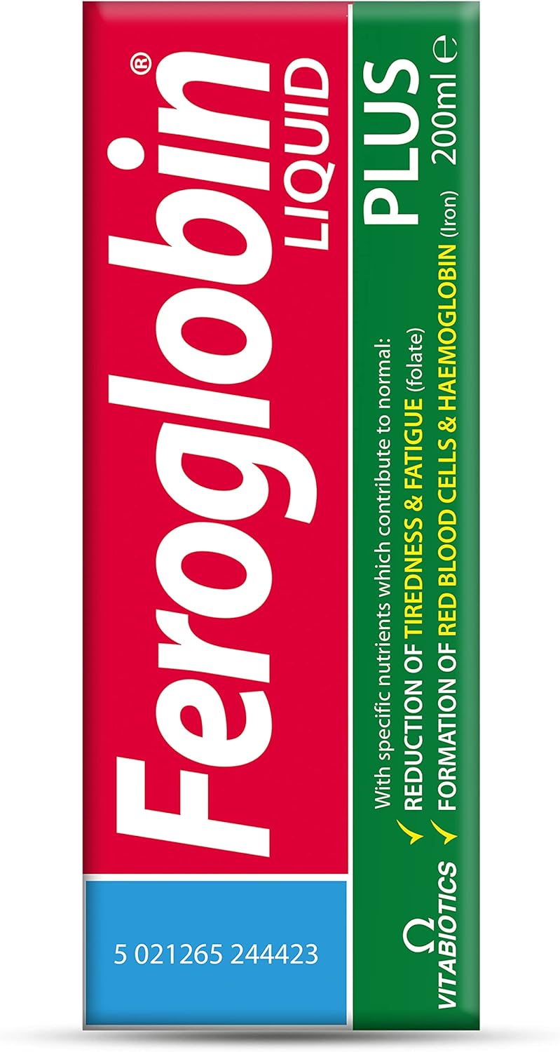 Vitabiotics Feroglobin Plus Liquid Iron Supplement 200ml - Boost Energy and Immunity