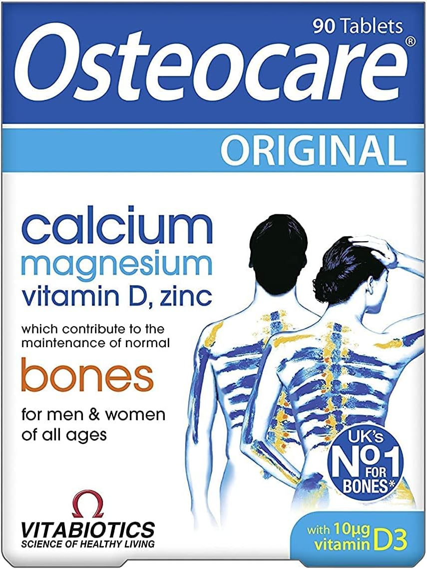 Vitabiotics Osteocare Calcium 800mg with Vitamin D3, Magnesium, and Zinc - Bone Health and Immunity Multivitamin Supplement - 90 Tablets for Men and Women