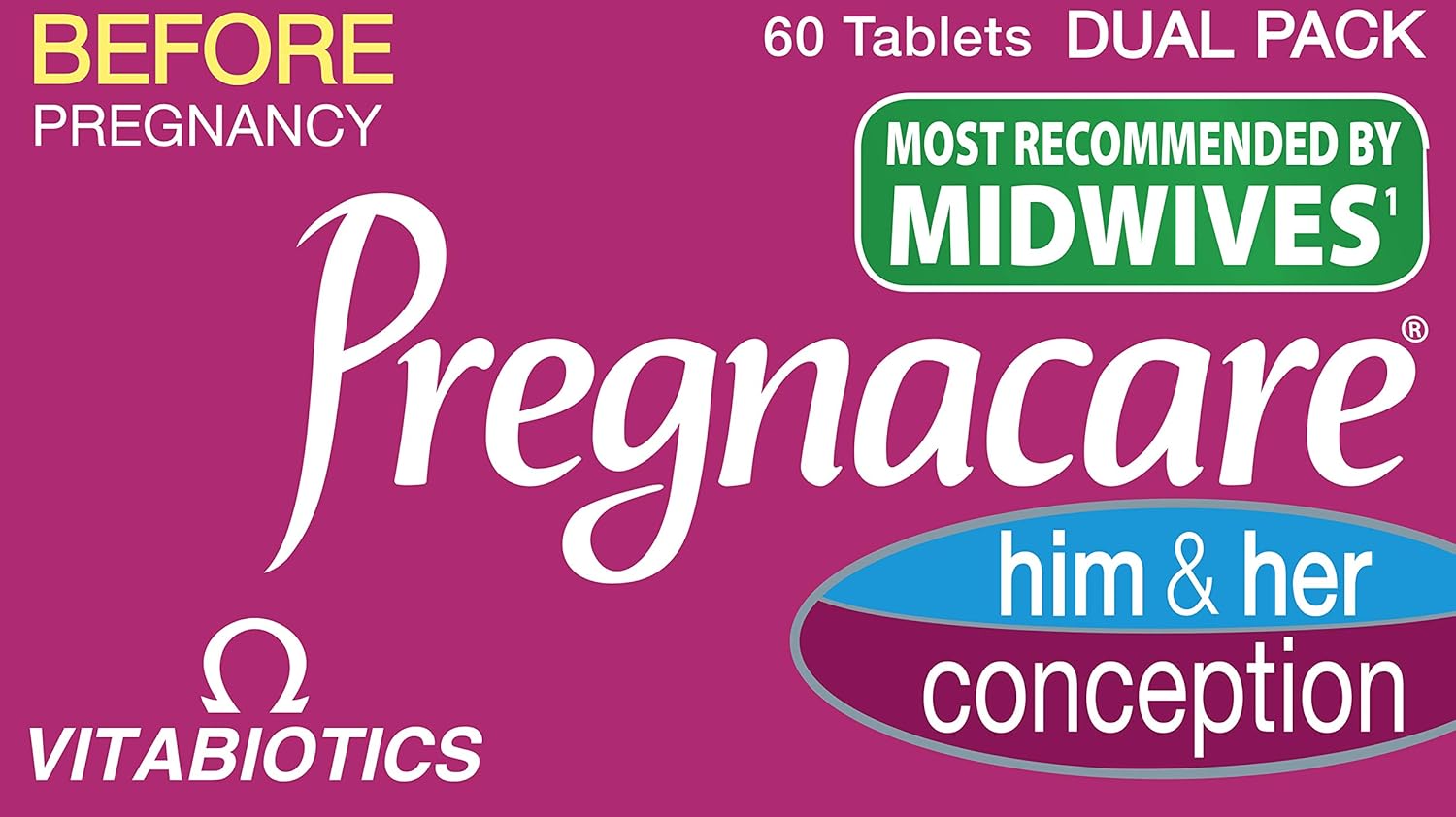 Vitabiotics Pregnacare His and Her Conception Tablets - 2x30 Pack