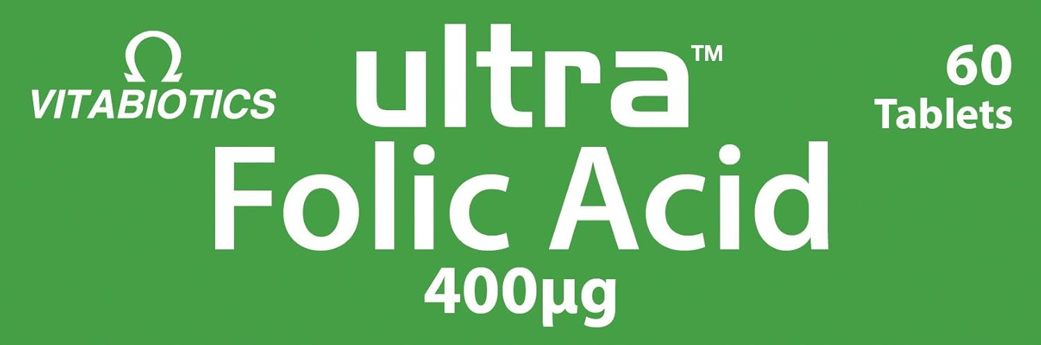 Vitabiotics Ultra Folic Acid 400ug with Vitamin B12 - 60 Tablets for a Healthy Lifestyle