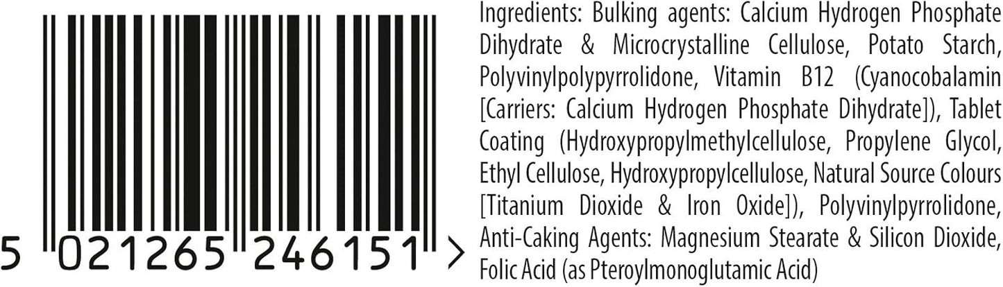 Vitabiotics Ultra Folic Acid 400ug with Vitamin B12 - 60 Tablets for a Healthy Lifestyle