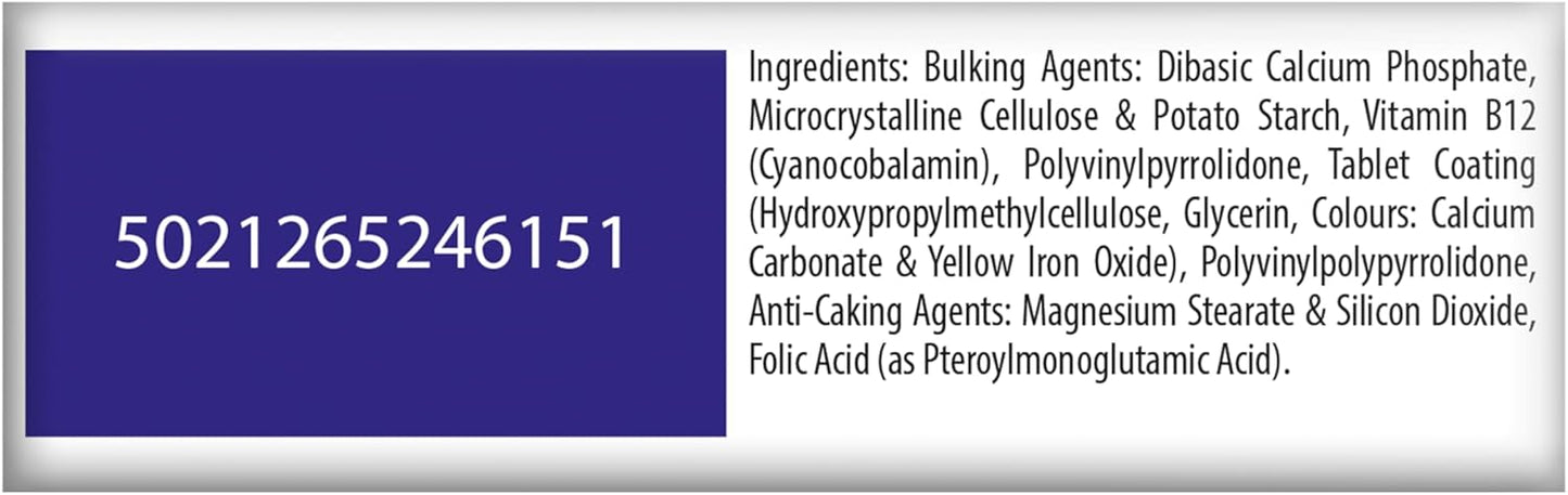 Vitabiotics Ultra Folic Acid 400ug with Vitamin B12 - 60 Tablets for a Healthy Lifestyle