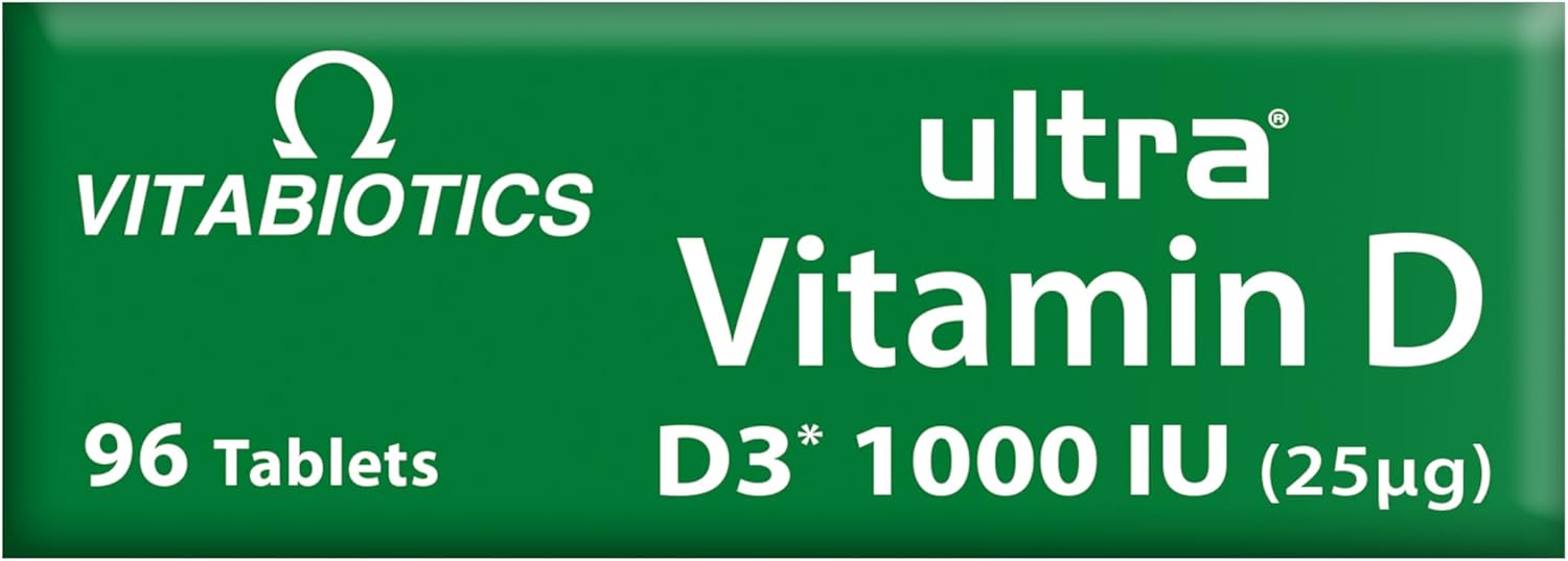 Vitabiotics Ultra Vitamin D Tablets 96 Count - High Strength Supplement by Vitabiotics