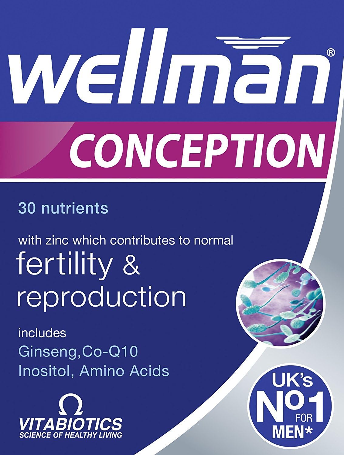 Vitabiotics Wellman Conception 30 Tablets for Men's Fertility & Reproductive Health Support