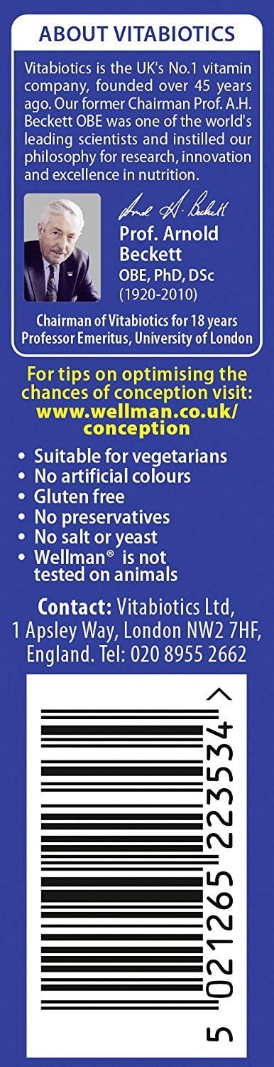 Vitabiotics Wellman Conception 30 Tablets for Men's Fertility & Reproductive Health Support