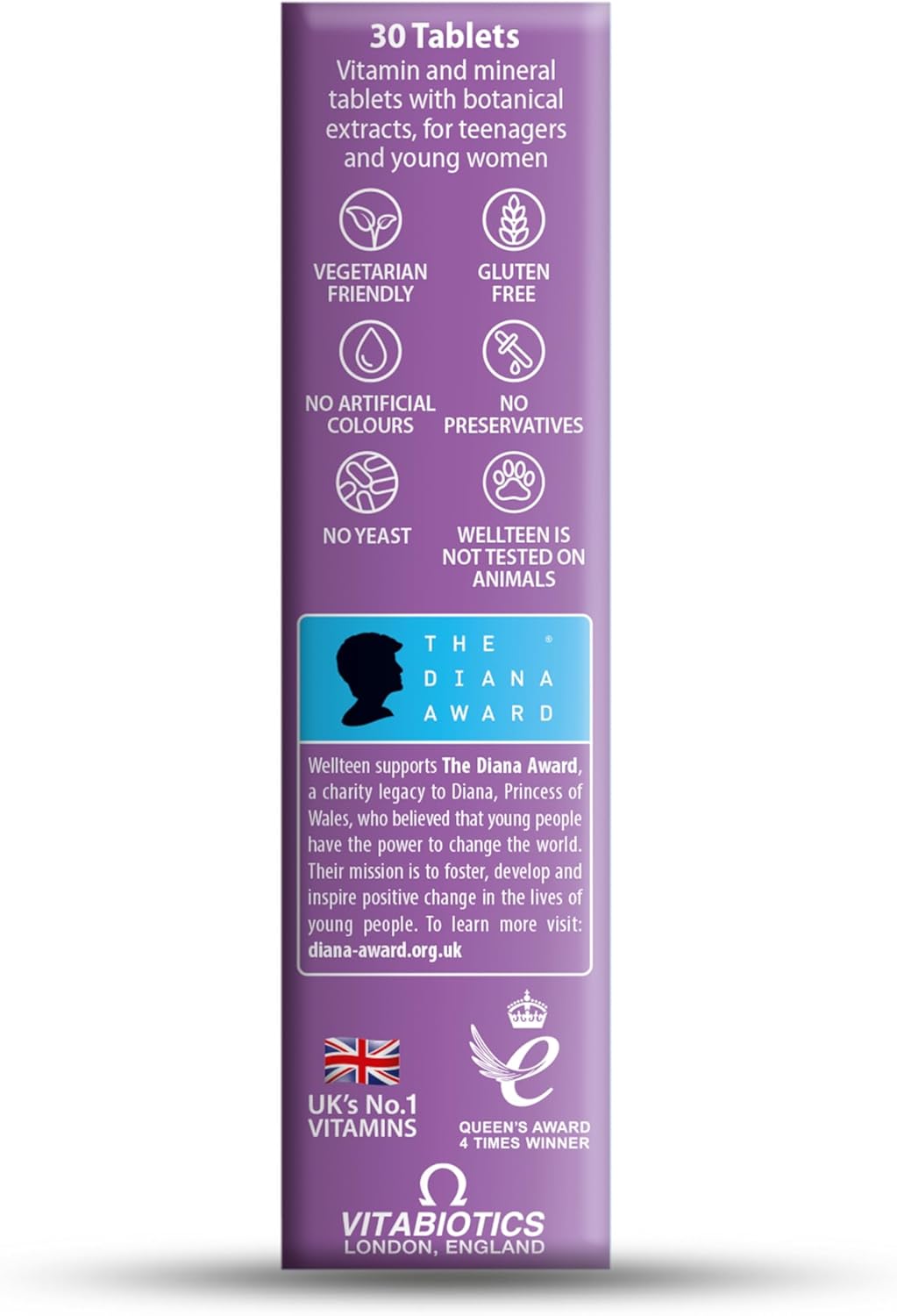 Vitabiotics Wellteen Her - Nutritional Support for Teenage Girls and Young Women - 30 Tablets