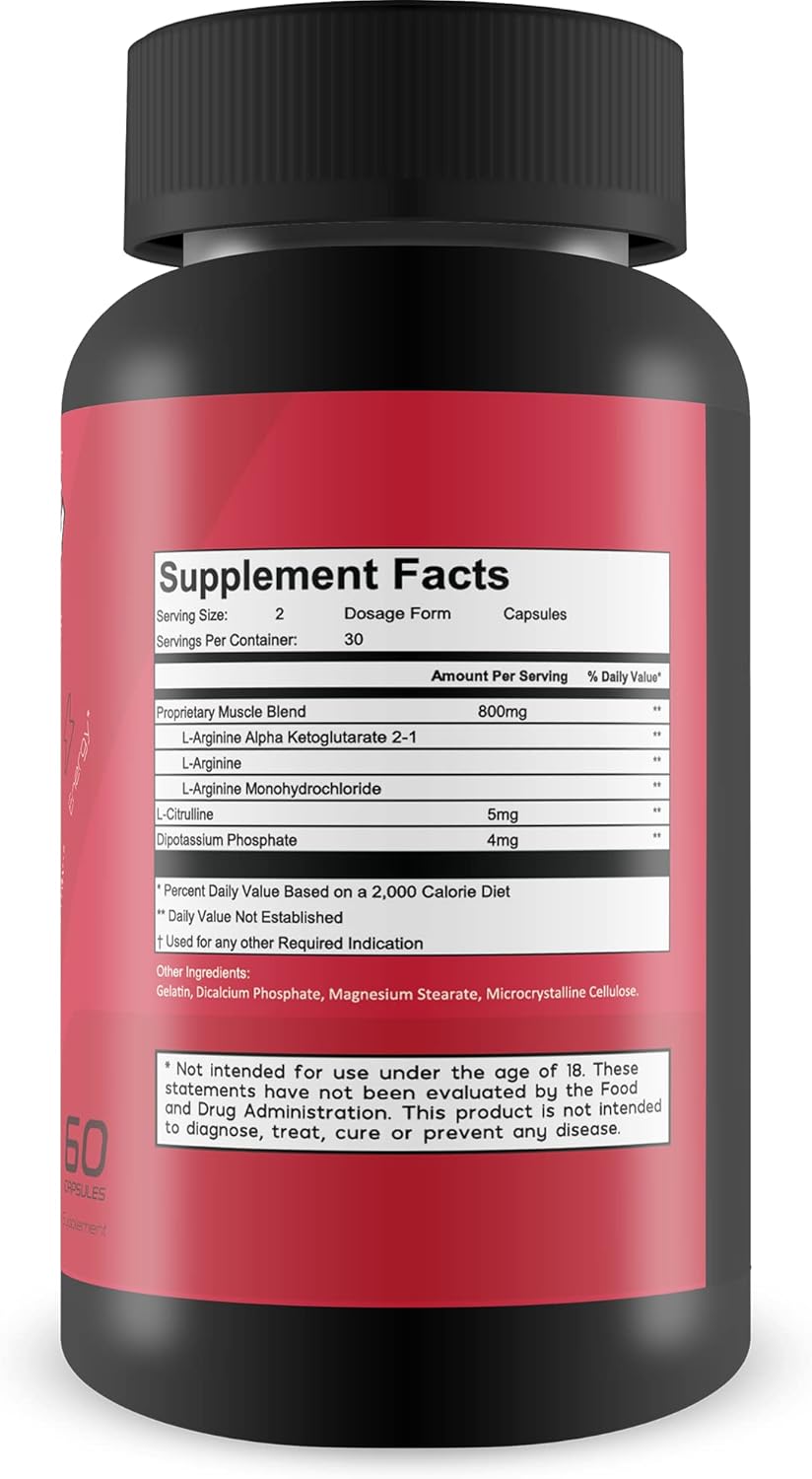 Vitabolic Muscle Growth Support Supplement - Boost Power, Strength, Stamina, & Energy - Enhance Muscle Pump & Nutrient Delivery - With L-Arginine & L-Citrulline