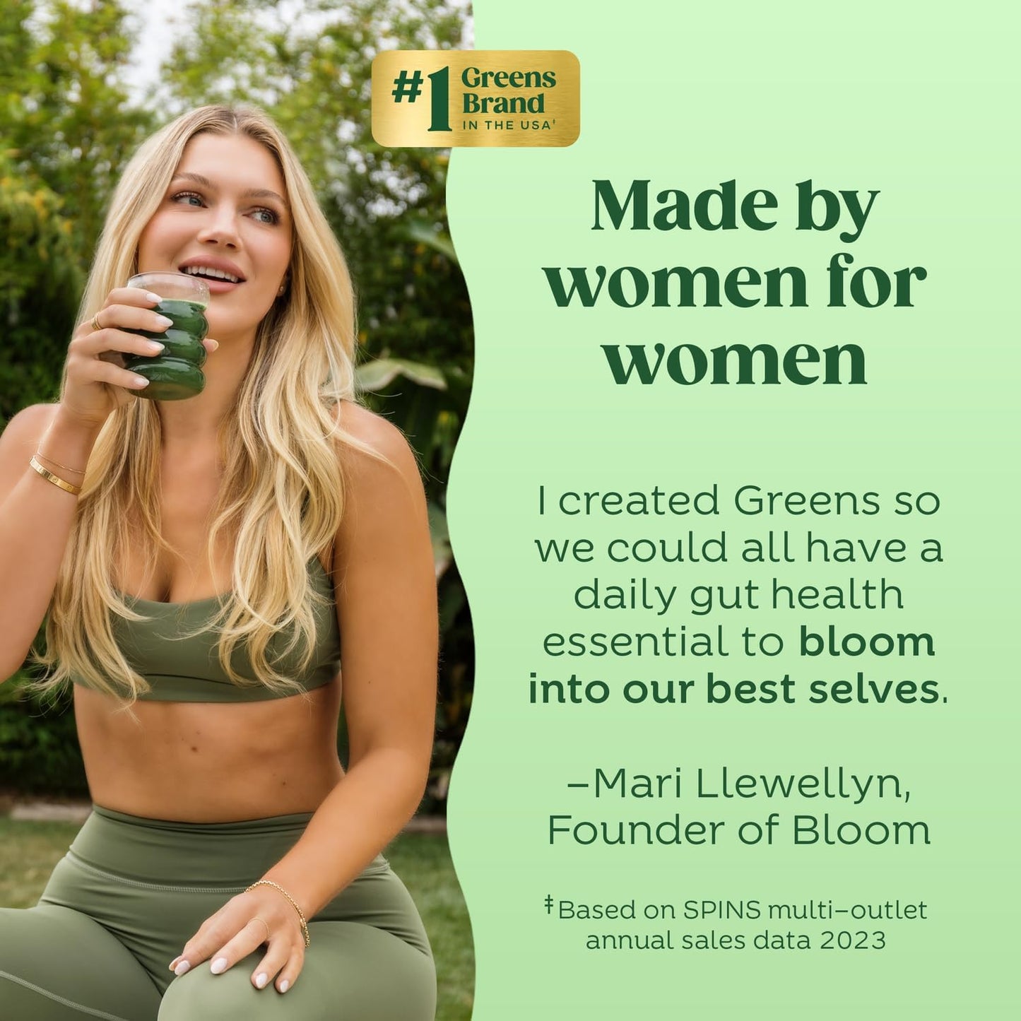 VitaBoost Bloom Greens Powder with Probiotics and Digestive Enzymes - Berry Flavor, 25 Servings for Women's Gut Health & Bloating Relief