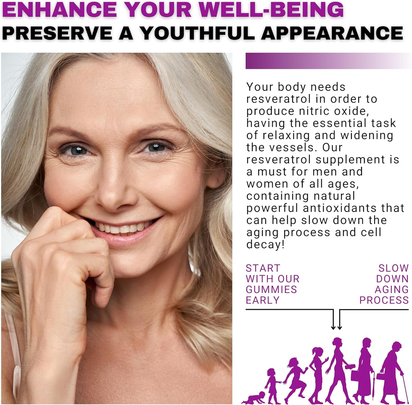 VitaEARTH Anti Aging Resveratrol Supplement – 1500mg Resveratrol Gummies for Heart, Immune System – Raspberry Watermelon Flavored Antioxidants Supplement Energy Booster Supports Brain, Cellular Health