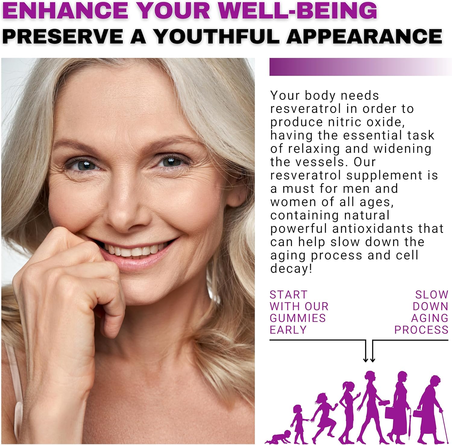 VitaEARTH Anti Aging Resveratrol Supplement – 1500mg Resveratrol Gummies for Heart, Immune System – Raspberry Watermelon Flavored Antioxidants Supplement Energy Booster Supports Brain, Cellular Health