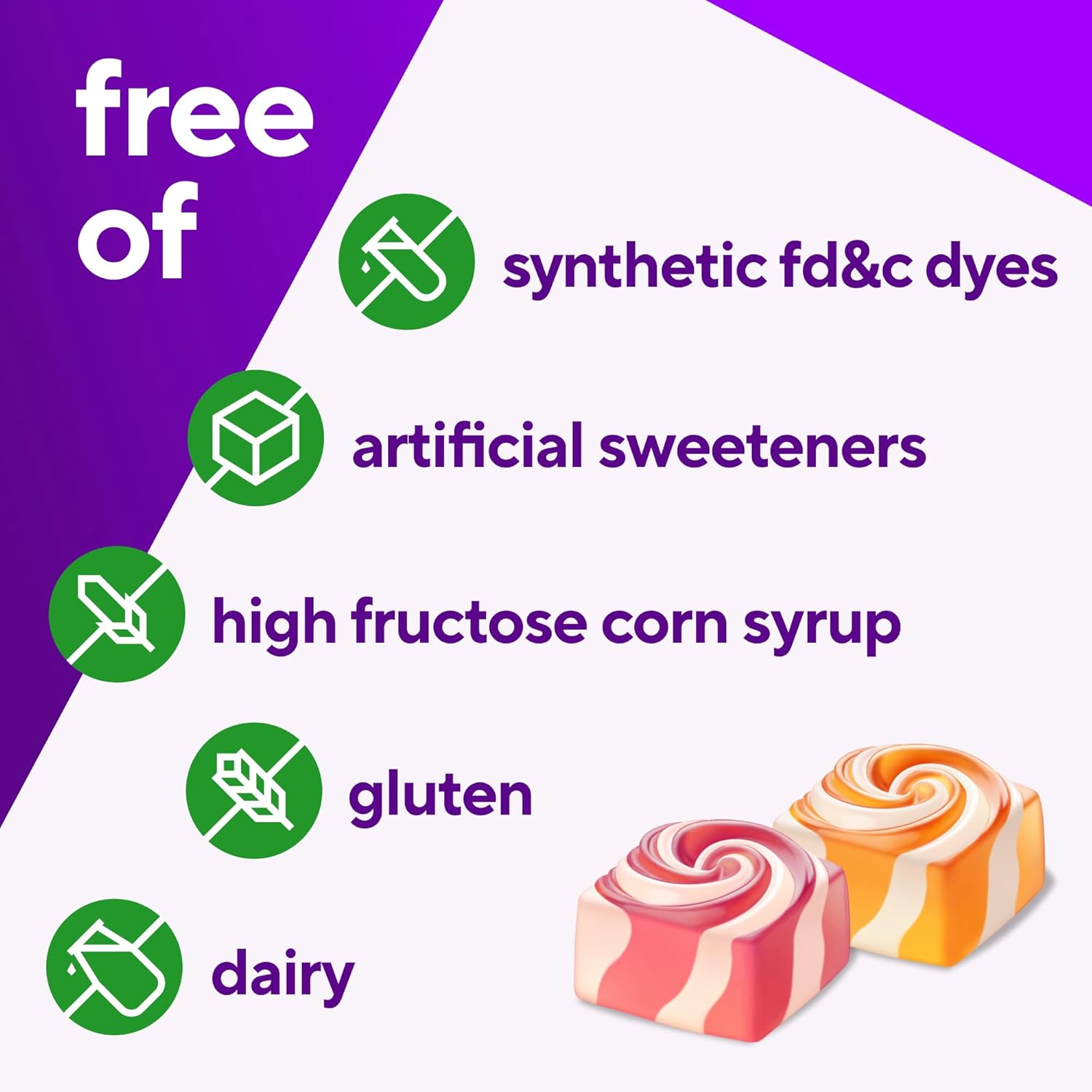 vitafusion Calcium Gummy Vitamins for Bones & Teeth, Fruit & Cream Flavored, 100 Count