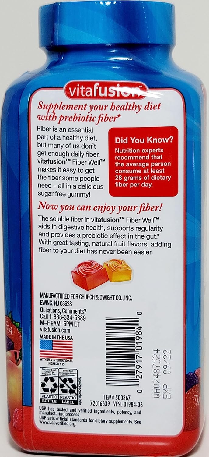 Vitafusion Fiber Well Gummies - American Standard (440 Ct.) - Pack of 2
