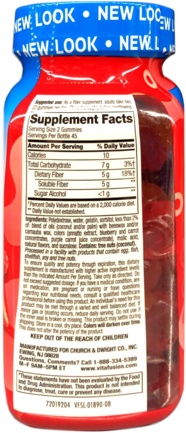 Vitafusion Fibre Well Gummies - 90 Count Fiber Supplement Chewables