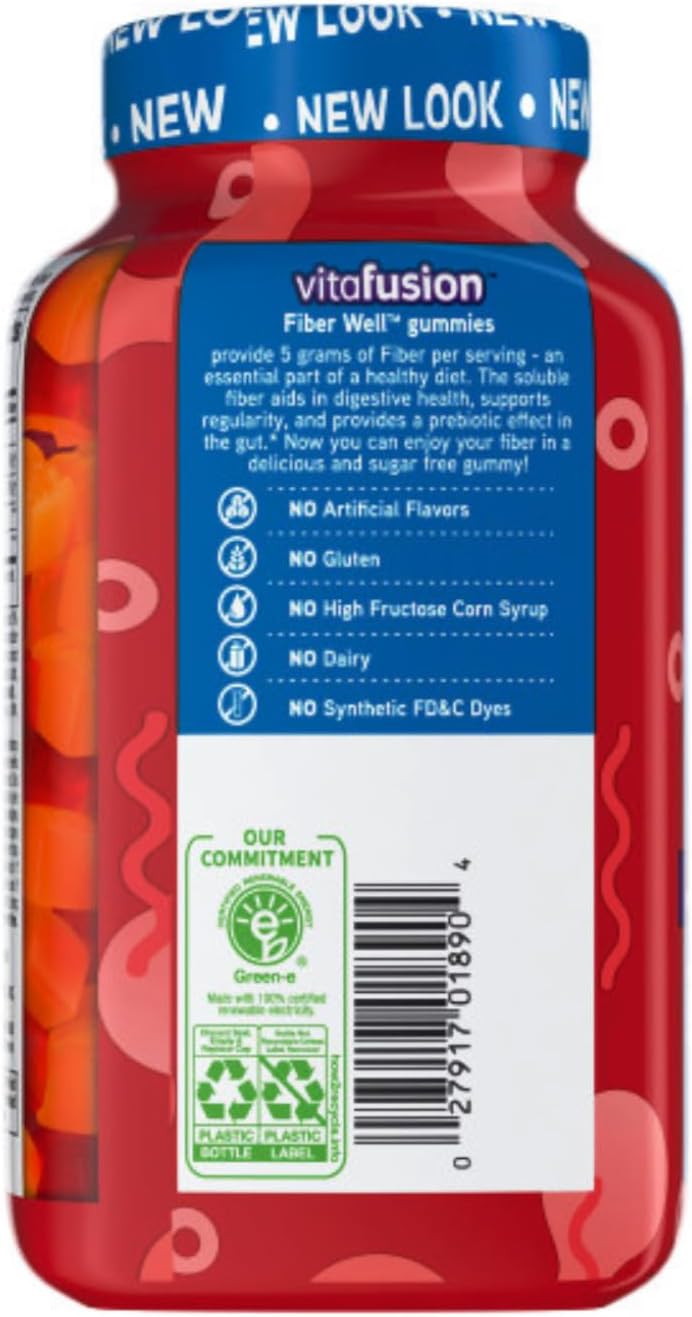 Vitafusion Fibre Well Gummies - 90 Count Fiber Supplement Chewables