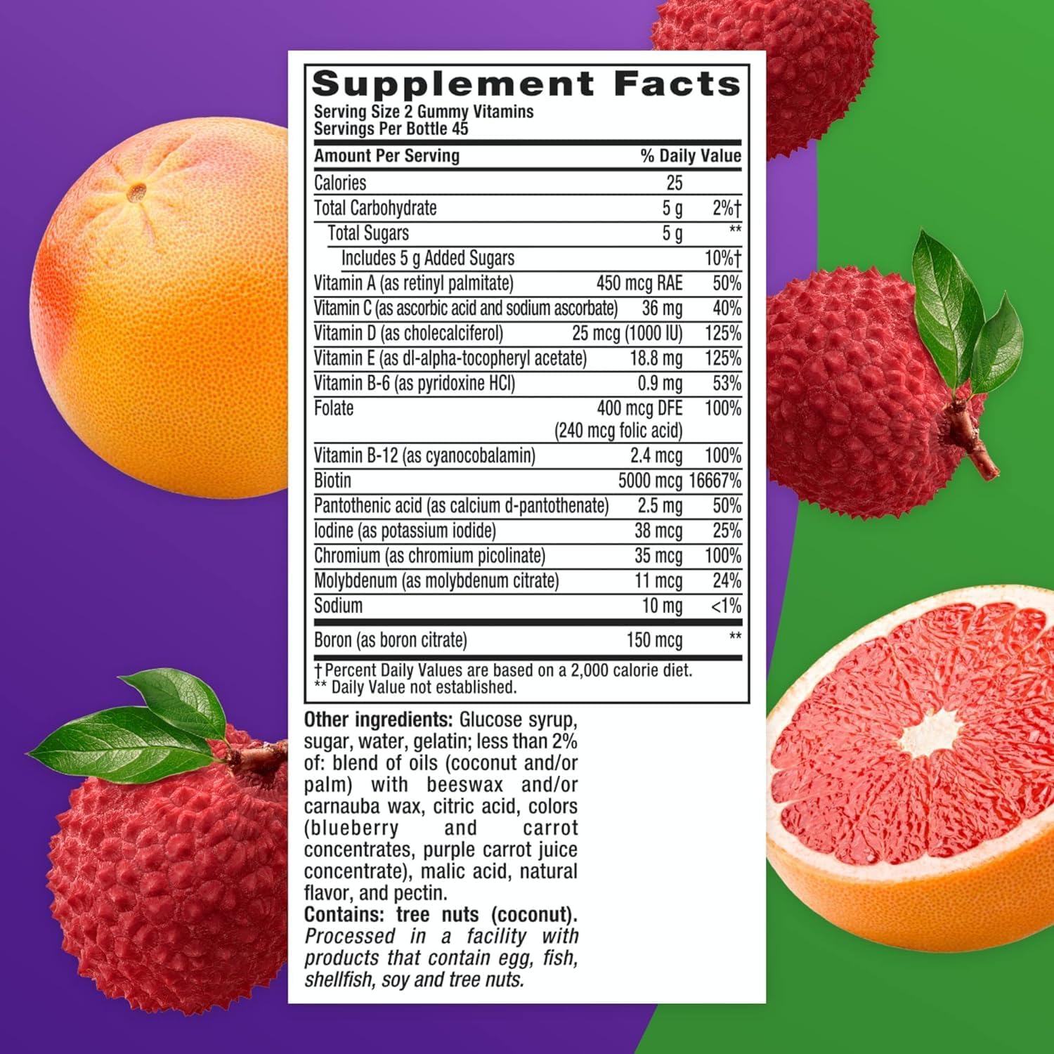 Vitafusion Multi+ Immune Support Adult Gummy Vitamins - 2-in-1 Benefits - Vitamin C, Zinc, Multivitamins - 90 Count