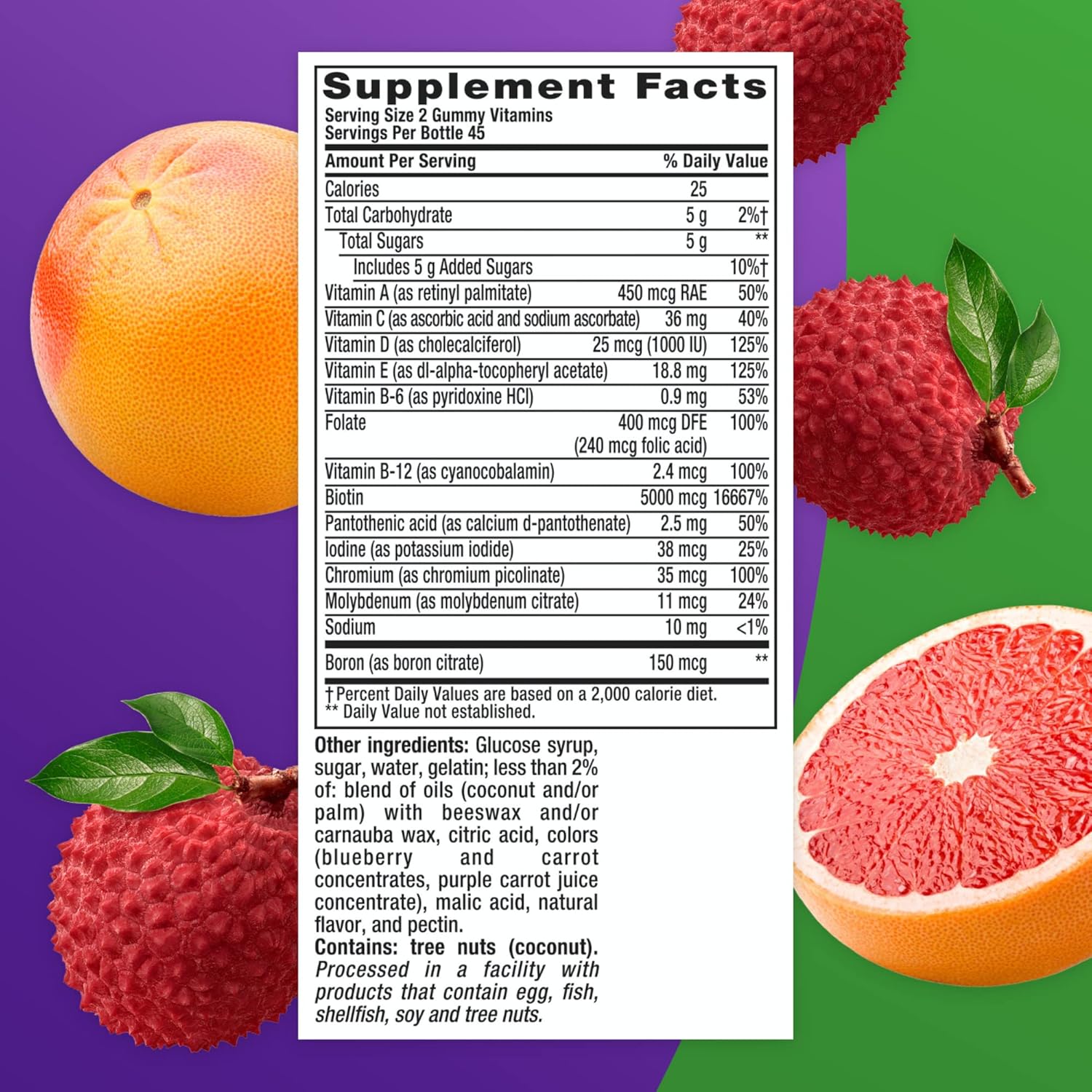 Vitafusion Multi+ Immune Support Adult Gummy Vitamins - 2-in-1 Benefits - Vitamin C, Zinc, Multivitamins - 90 Count