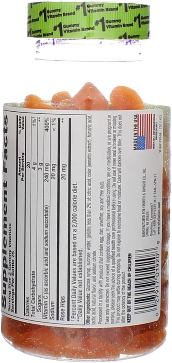 VitaFusion Power C Gummy Vitamins for Adults - Absolutely Orange, 900 ct (6 Pack)